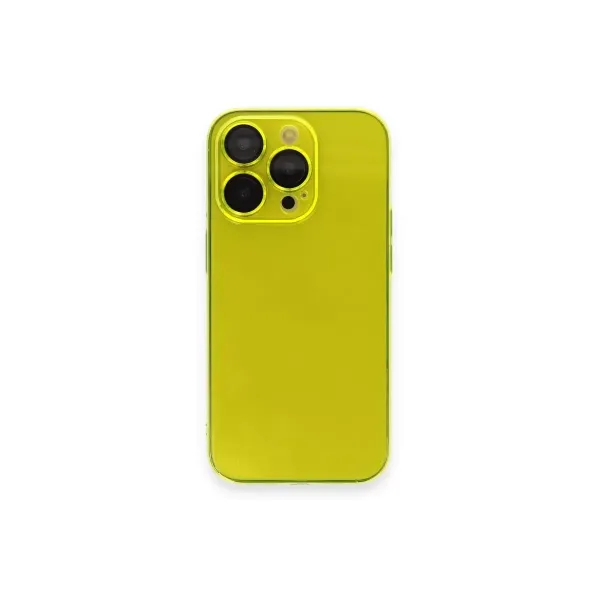 Apple İphone 13 Pro Max Kılıf Armada Lensli Kapak - Sarı