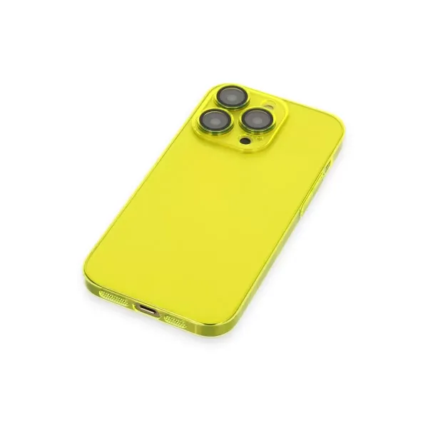 Apple İphone 13 Pro Max Kılıf Armada Lensli Kapak - Sarı