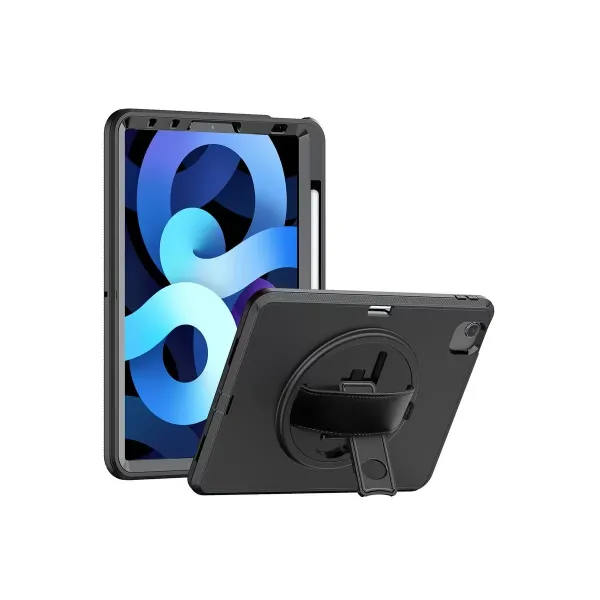 Apple İpad 2022 10.9 (10.nesil) Kılıf Hand Strap Tablet Kılıfı - Siyah