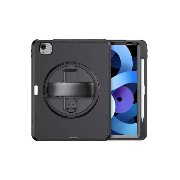 Apple İpad 2022 10.9 (10.nesil) Kılıf Hand Strap Tablet Kılıfı - Siyah