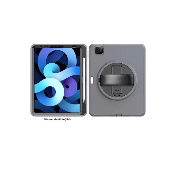 Apple İpad Pro 11 (2018) Kılıf Hand Strap Tablet Kılıfı - Gri