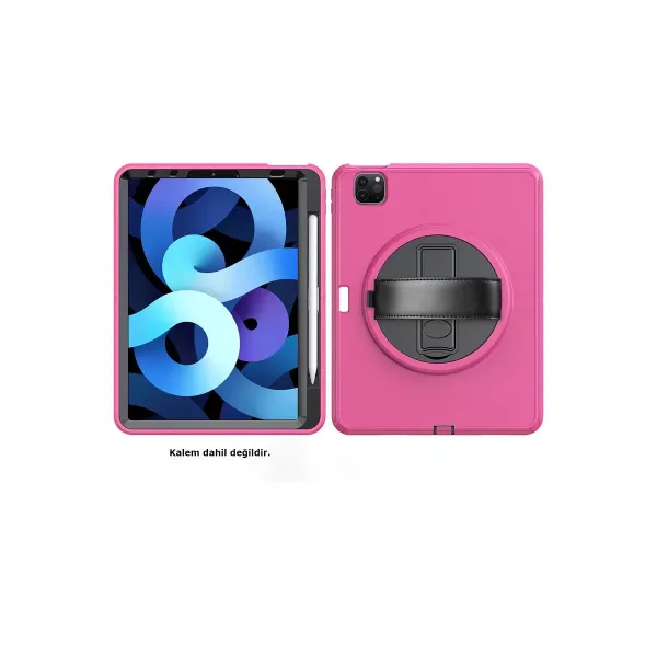 Apple İpad Pro 11 (2018) Kılıf Hand Strap Tablet Kılıfı - Pembe