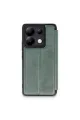 Xiaomi Redmi Note 13 Pro 5g Kılıf Flip Cover - Koyu Yeşil