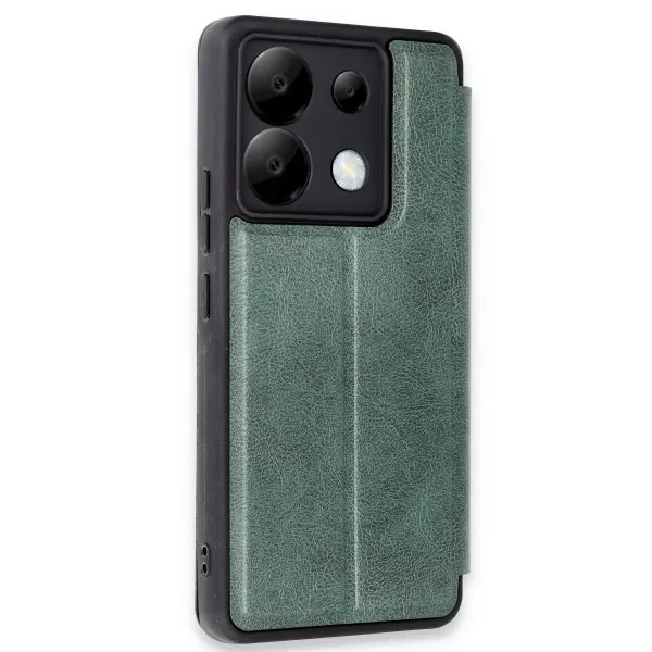Xiaomi Redmi Note 13 Pro 5g Kılıf Flip Cover - Koyu Yeşil