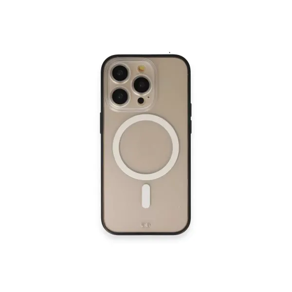 Apple İphone 14 Pro Kılıf Grand Magneticsafe Kapak - Siyah