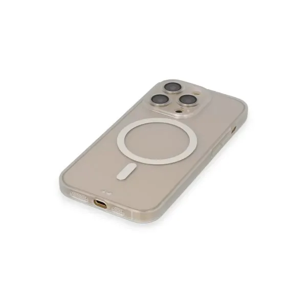 Apple İphone 14 Pro Kılıf Grand Magneticsafe Kapak - Şeffaf