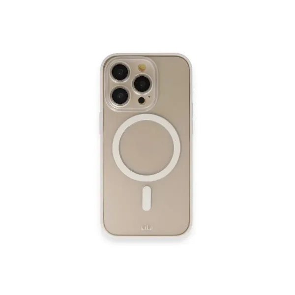 Apple İphone 14 Pro Kılıf Grand Magneticsafe Kapak - Beyaz