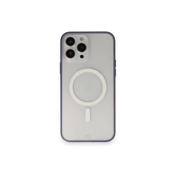Apple İphone 14 Pro Kılıf Grand Magneticsafe Kapak - Mor