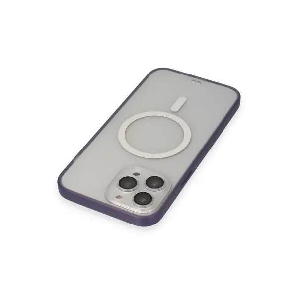 Apple İphone 14 Pro Kılıf Grand Magneticsafe Kapak - Mor