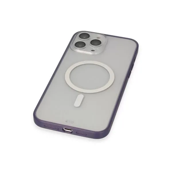 Apple İphone 14 Pro Kılıf Grand Magneticsafe Kapak - Mor
