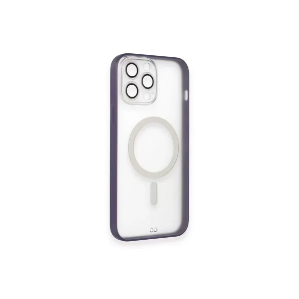 Apple İphone 14 Pro Kılıf Grand Magneticsafe Kapak - Mor
