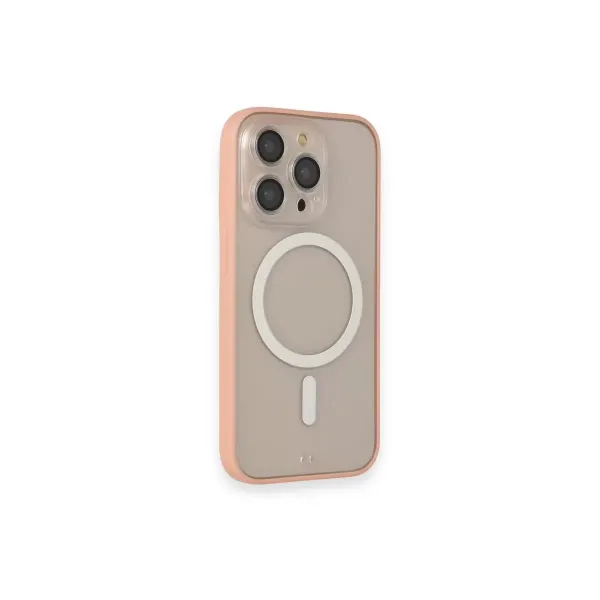 Apple İphone 14 Pro Max Kılıf Grand Magneticsafe Kapak - Pembe