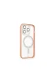 Apple İphone 14 Pro Max Kılıf Grand Magneticsafe Kapak - Pembe