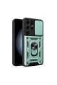 Samsung Galaxy S24 Ultra Kılıf Pars Lens Yüzüklü Silikon - Yeşil