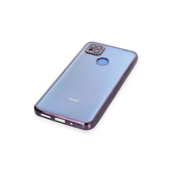 Xiaomi Redmi 9c Kılıf Razer Lensli Silikon - Mor
