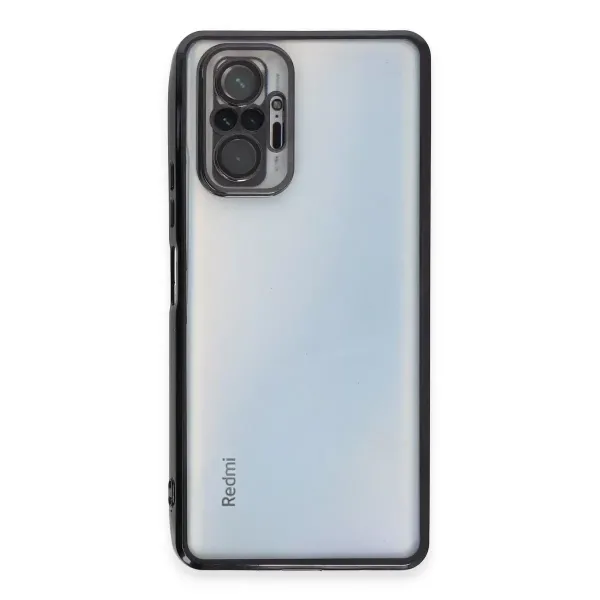 Xiaomi Redmi Note 10 Pro Kılıf Razer Lensli Silikon - Siyah