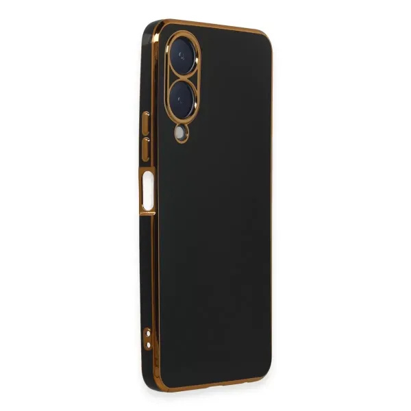 Vivo Y17s Kılıf Volet Silikon - Siyah