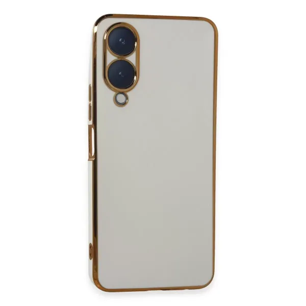 Vivo Y17s Kılıf Volet Silikon - Beyaz