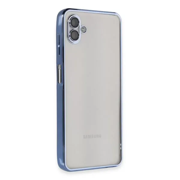 Samsung Galaxy A04 Kılıf Razer Lensli Silikon - Açık Mavi
