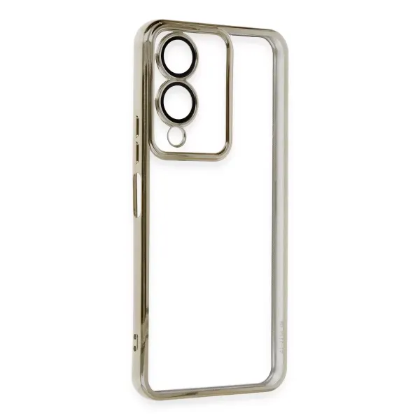 Vivo Y17s Kılıf Razer Lensli Silikon - Gold