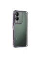 Vivo Y17s Kılıf Razer Lensli Silikon - Mor