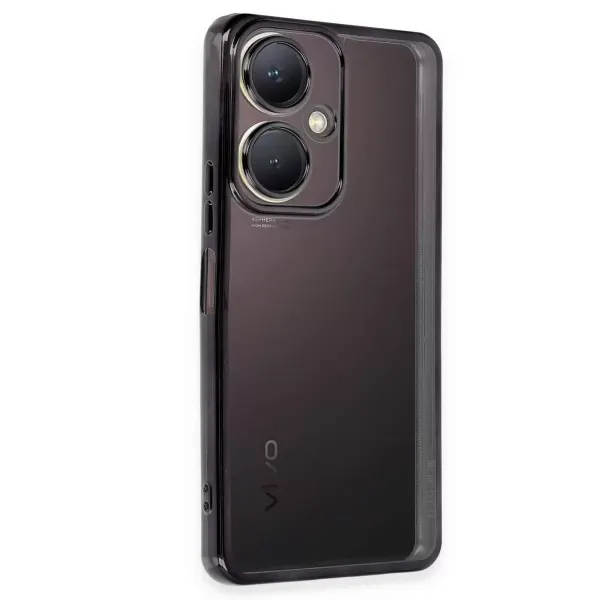 Vivo Y27 Kılıf Razer Lensli Silikon - Siyah
