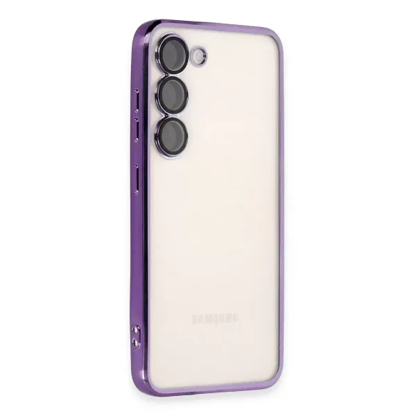 Samsung Galaxy S24 Plus Kılıf Razer Lensli Silikon - Mor