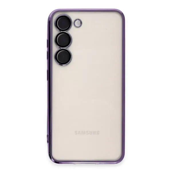 Samsung Galaxy S24 Plus Kılıf Razer Lensli Silikon - Mor