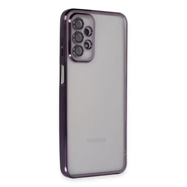 Samsung Galaxy A23 4g Kılıf Razer Lensli Silikon - Mor