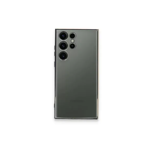 Samsung Galaxy S24 Ultra Kılıf Razer Lensli Silikon - Gümüş