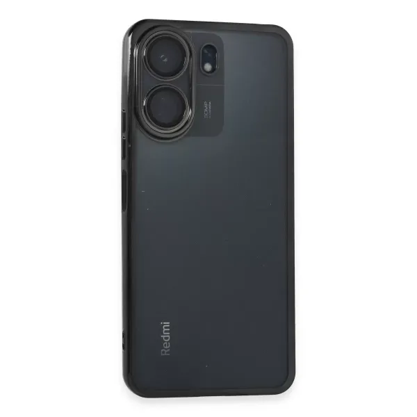 Xiaomi Redmi 13c Kılıf Razer Lensli Silikon - Siyah