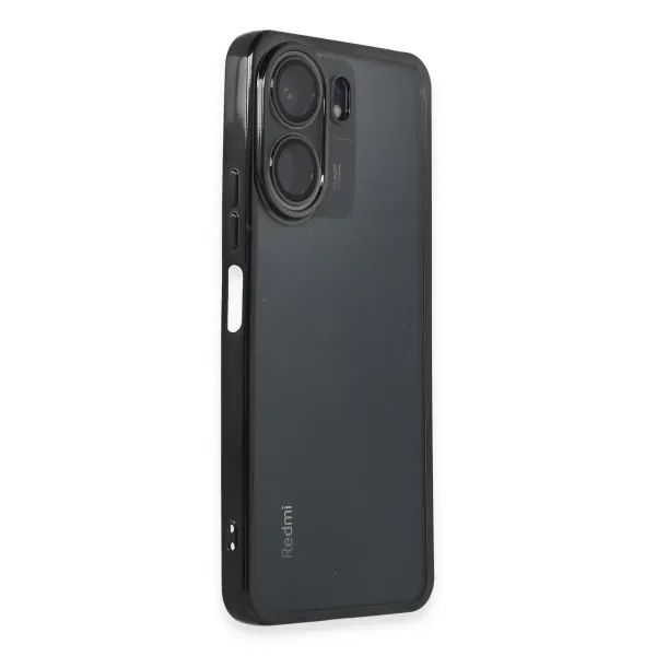 Xiaomi Redmi 13c Kılıf Razer Lensli Silikon - Siyah