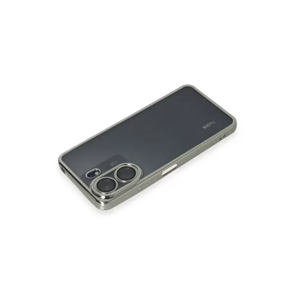 Xiaomi Redmi 13c Kılıf Razer Lensli Silikon - Gümüş