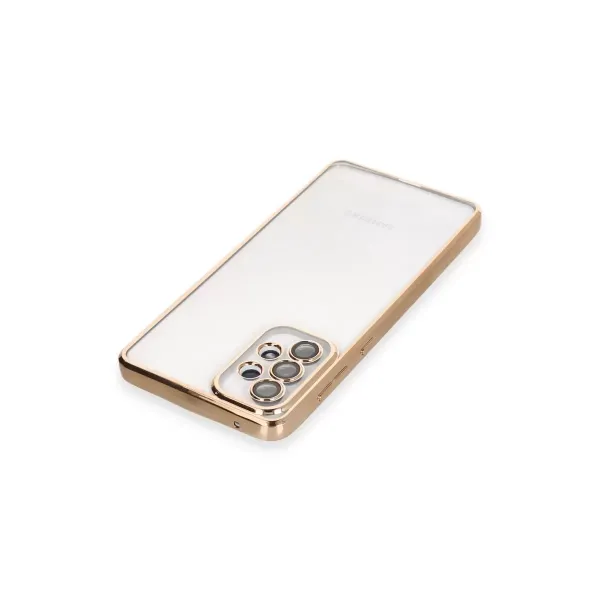 Samsung Galaxy A73 5g Kılıf Razer Lensli Silikon - Gold