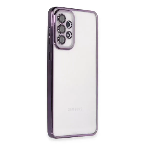Samsung Galaxy A73 5g Kılıf Razer Lensli Silikon - Mor