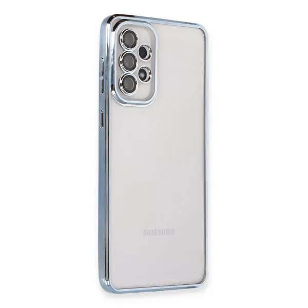 Samsung Galaxy A73 5g Kılıf Razer Lensli Silikon - Açık Mavi