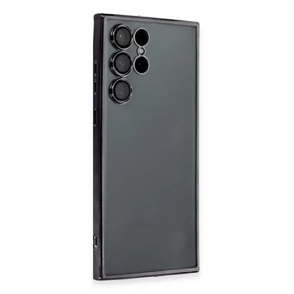 Samsung Galaxy S22 Ultra Kılıf Razer Lensli Silikon - Siyah