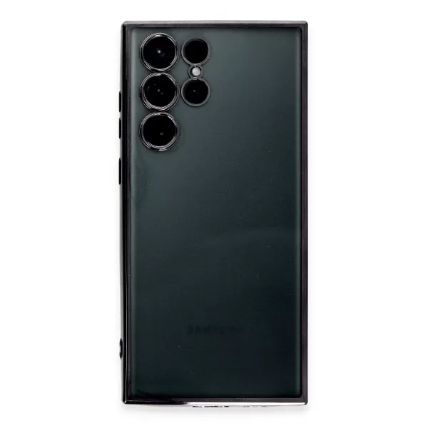 Samsung Galaxy S22 Ultra Kılıf Razer Lensli Silikon - Siyah