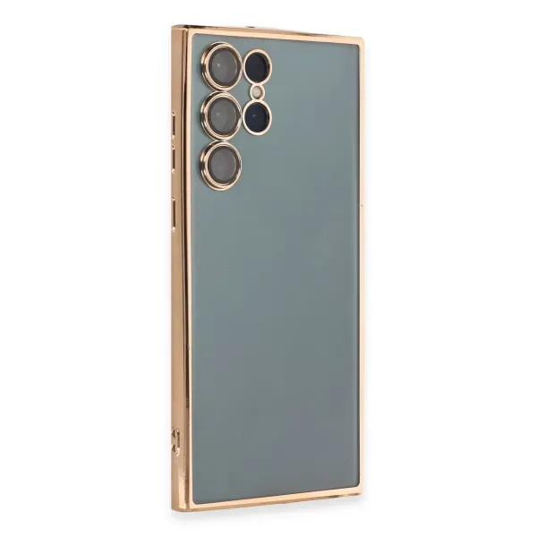 Samsung Galaxy S22 Ultra Kılıf Razer Lensli Silikon - Gold