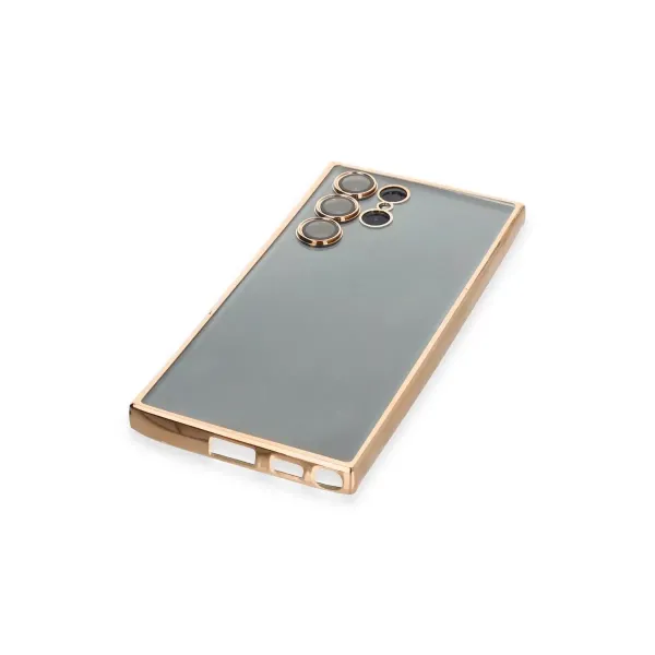 Samsung Galaxy S22 Ultra Kılıf Razer Lensli Silikon - Gold