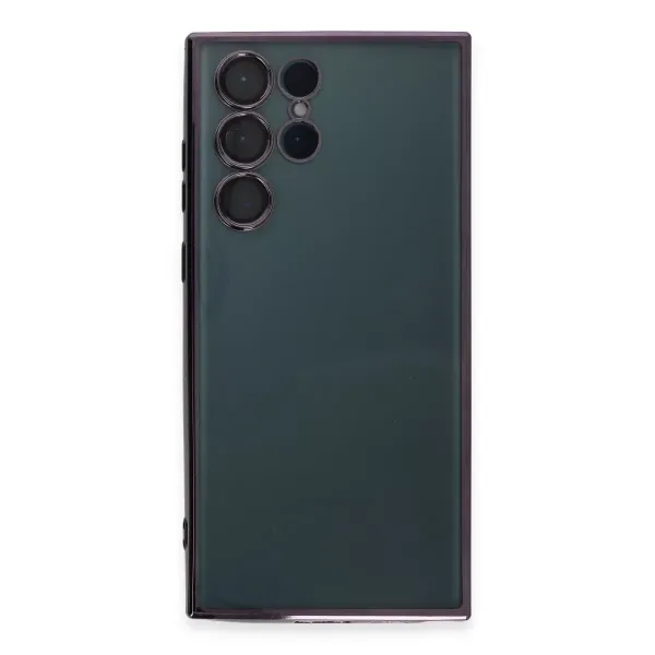 Samsung Galaxy S22 Ultra Kılıf Razer Lensli Silikon - Mor