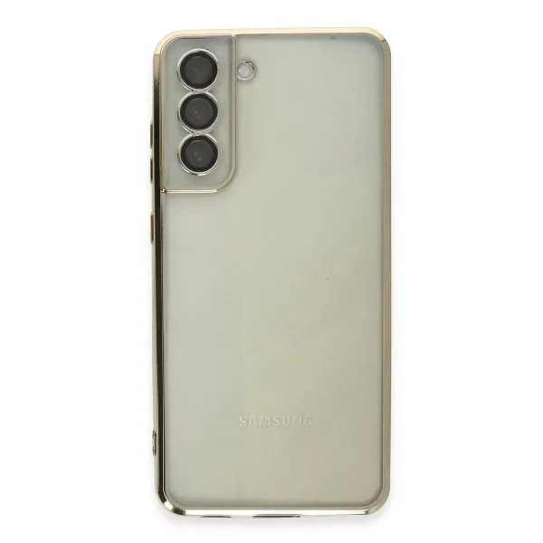 Samsung Galaxy S21 Fe Kılıf Razer Lensli Silikon - Gold