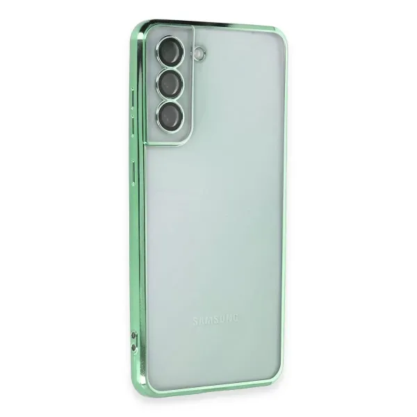 Samsung Galaxy S21 Fe Kılıf Razer Lensli Silikon - Yeşil