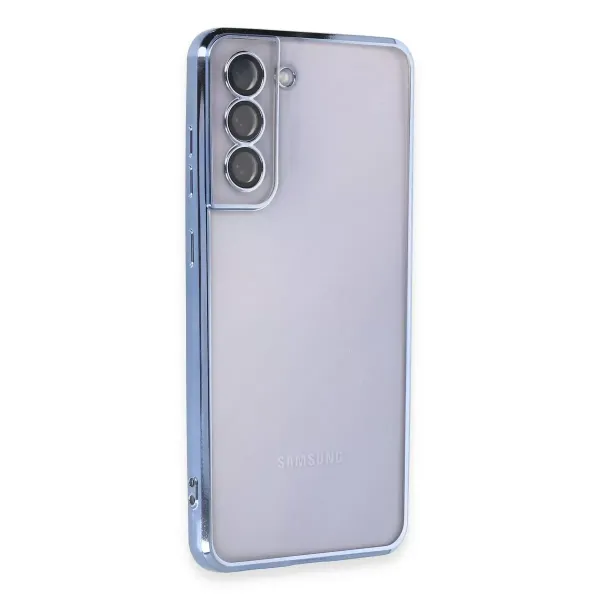 Samsung Galaxy S21 Fe Kılıf Razer Lensli Silikon - Açık Mavi