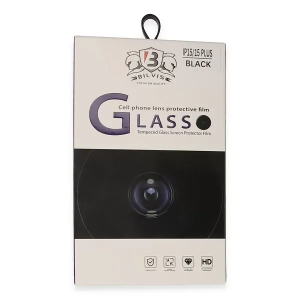 Apple İphone 15 Bilvis Titan Kamera Lens - Siyah