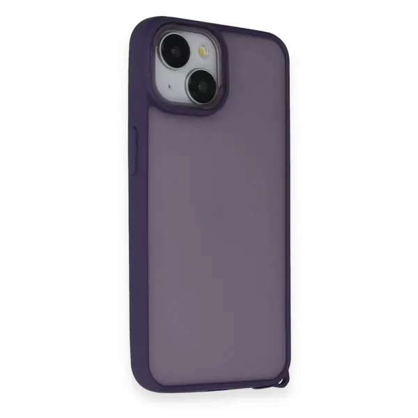 Apple İphone 14 Kılıf Elegant Kapak - Derin Mor