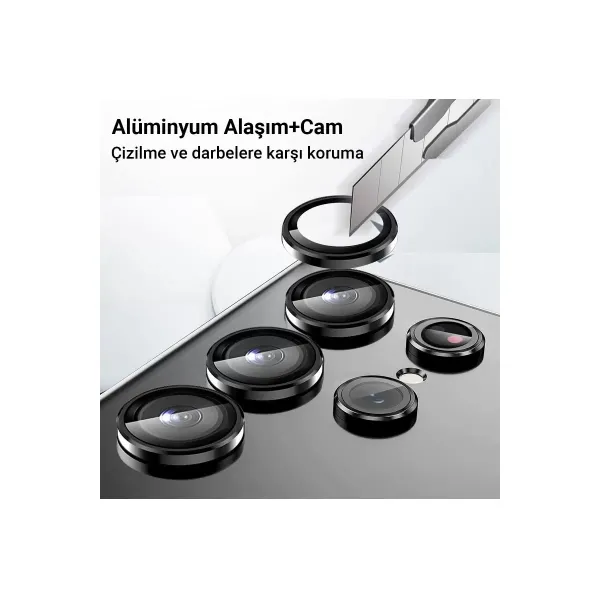 Samsung Galaxy Z Fold 5 Valdez Metal Kamera Lens - Krem