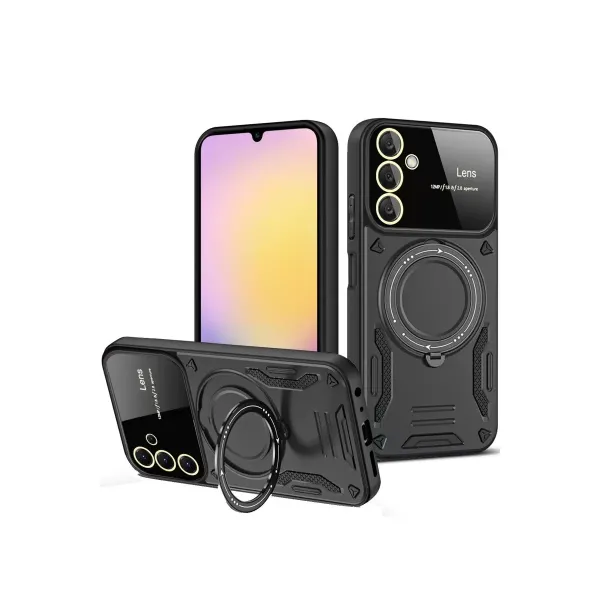 Samsung Galaxy A54 5g Kılıf Joy Lens Standlı Kapak - Siyah