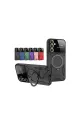 Samsung Galaxy A54 5g Kılıf Joy Lens Standlı Kapak - Siyah