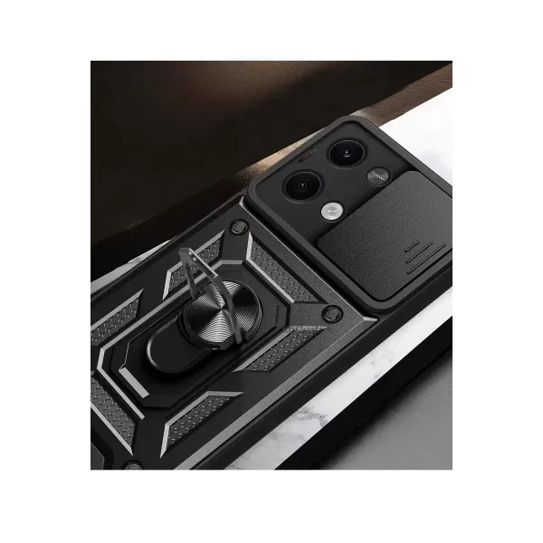 Xiaomi Poco X6 Kılıf Pars Lens Yüzüklü Silikon - Kırmızı